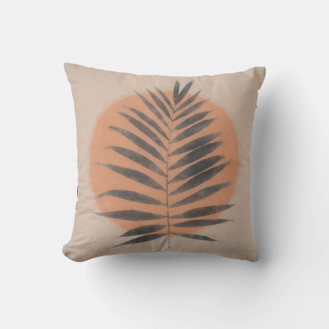 Cojín Decorativo Palm Frond Black (Anverso)