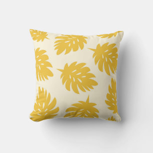 Cojín Decorativo Palm Leaves Beach I Yellow