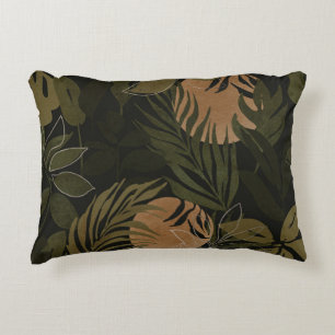 Cojín Decorativo Palm Luna Tropical: Patrón sin foco nocturno