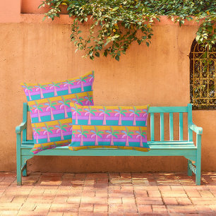 Cojín Decorativo Palm Springs Retro negrita Palm Tree