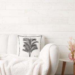 Cojín Decorativo Palm Tree blanco negro moderno personal