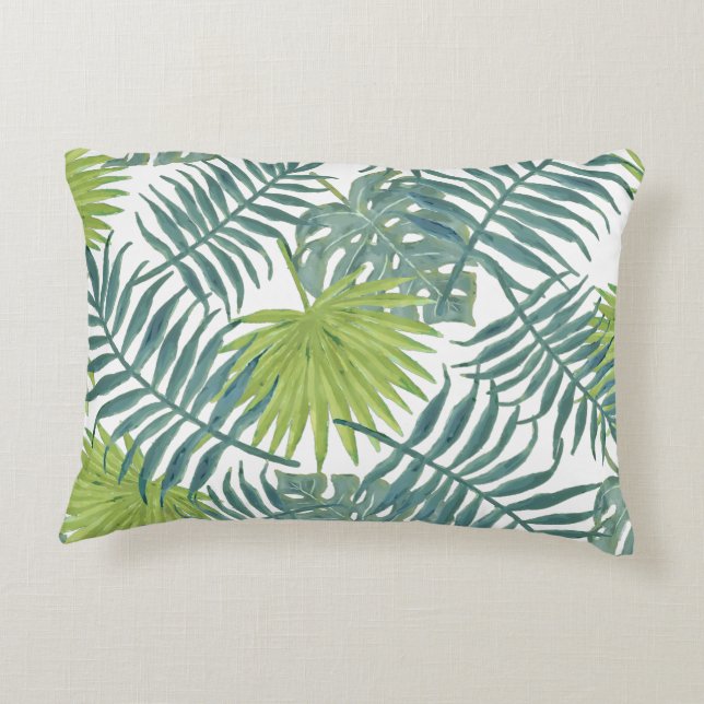 Cojín Decorativo Palm Tree Fronds Pintando Hawaian (Reverso)