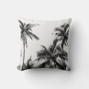 Cojín Decorativo Palm Tree Leaf Black White