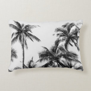 Cojín Decorativo Palm Tree Leaf Black White
