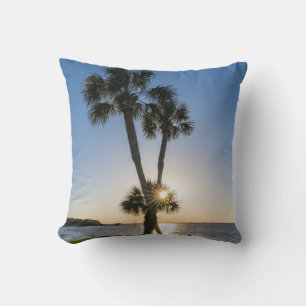 Cojín Decorativo Palm Tree Scissors Silhouette Pillow