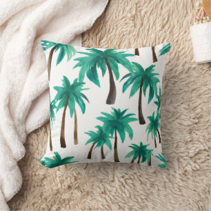 Cojín Decorativo Palm Tree simple acuarela moderna