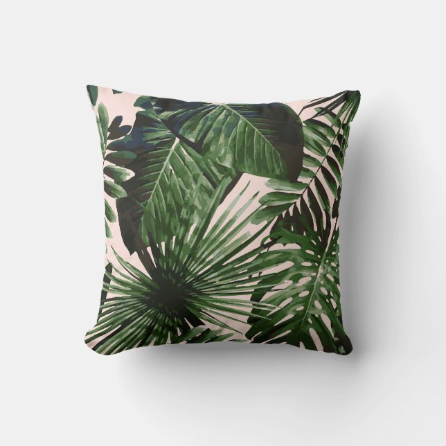 Cojín Decorativo Palm Tree Tropical Cushiper Peach (Anverso)