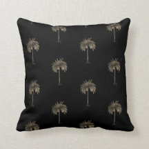 Palm Tree Tropical Elegante Negro Moderno Elegante