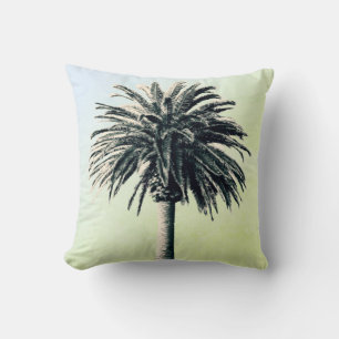 Cojín Decorativo Palm Tree Tropical Elegante Verde