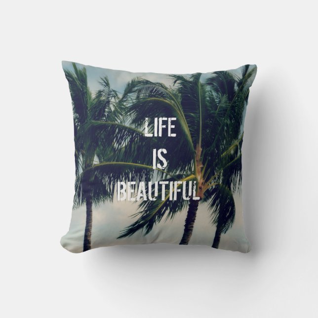 Cojín Decorativo Palm Trees de Hawaii (Anverso)