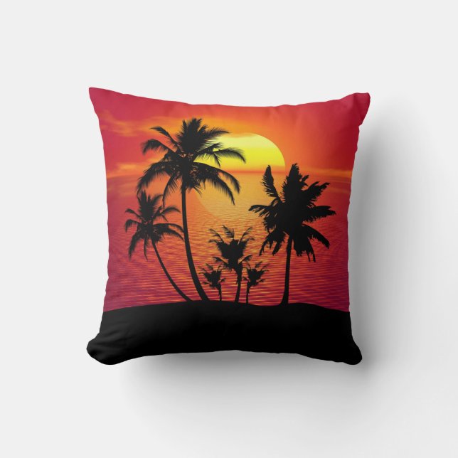 Cojín Decorativo Palm Trees Silhouette-16514 (Anverso)