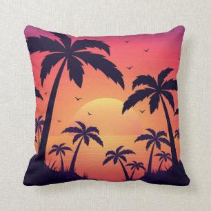 Cojín Decorativo Palm Trees Sunset Sunset Cerámica Ornamento
