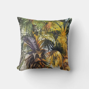 Cojín Decorativo Palm Trees Tropicales Pintura Original
