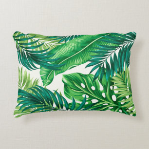 Cojín Decorativo Palm Tropical Verde Banana Monstera