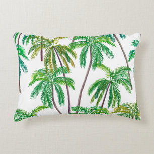 Cojín Decorativo Palmas acrílicas: Textura textil de verano.
