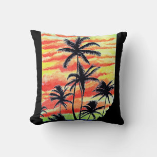 Cojín Decorativo Palmas de Coco Sunset de Hawái