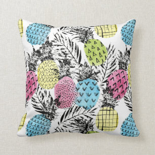 Cojín Decorativo Palmas del Grunge de la piña