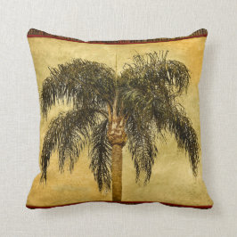 Cojín Decorativo Palmas hawaianas del vintage de la palmera