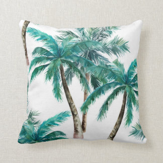 Cojín Decorativo palmera de coco acuarela