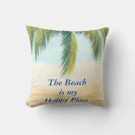 Cojín Decorativo Palmera en un día soleado en la playa