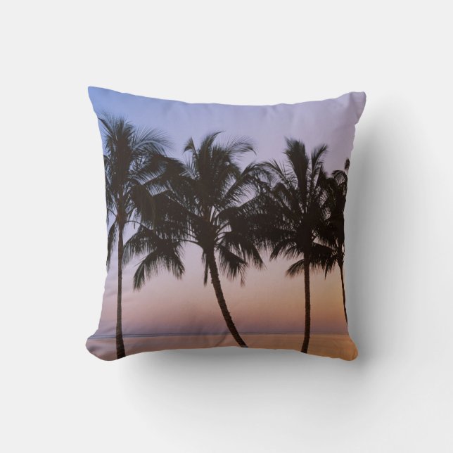 Cojín Decorativo Palmera, mañana (Anverso)