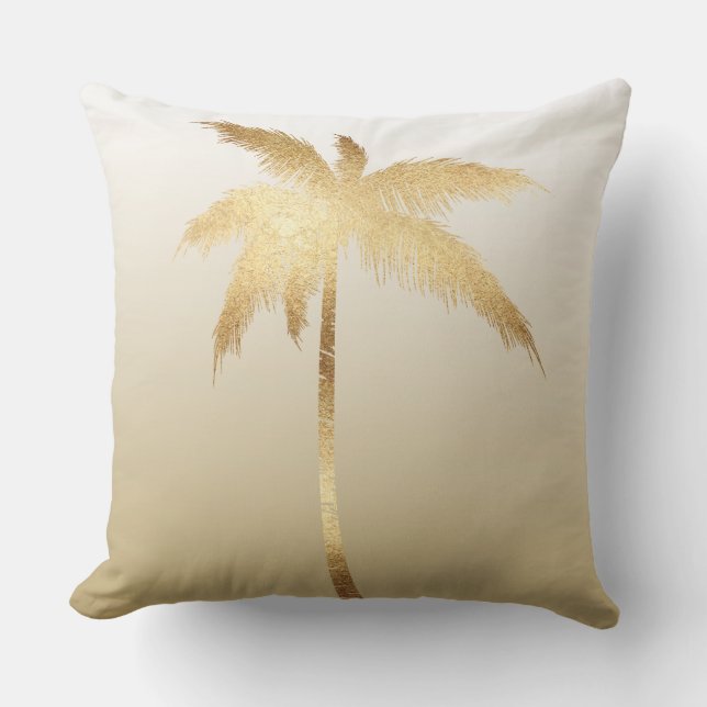 Cojín Decorativo Palmera Ombre del oro (Anverso)