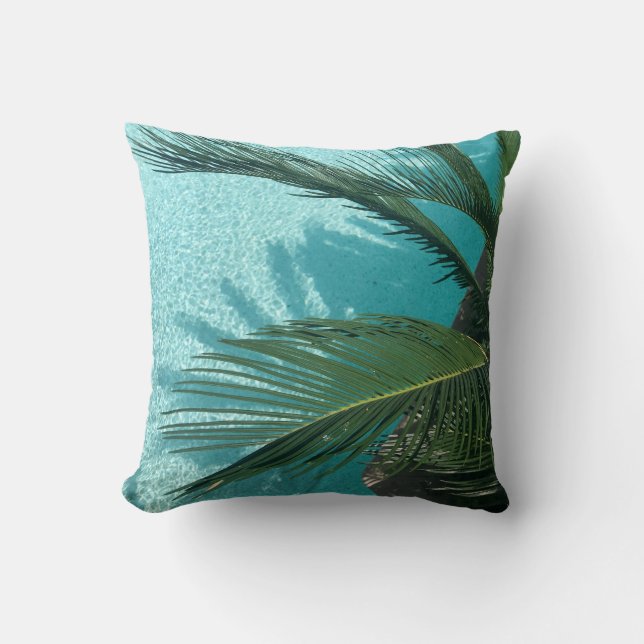Cojín Decorativo palmera sobre el agua (Anverso)