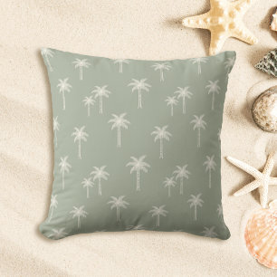 Cojín Decorativo Palmeras Boho Casa de Campo Costera Verde Salvia S