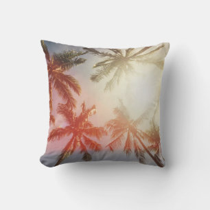 Cojín Decorativo Palmeras del coco contra el Sun