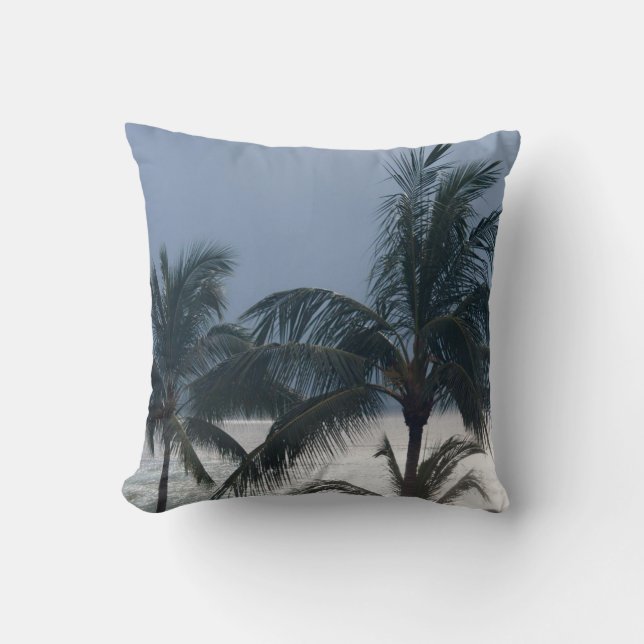 Cojín Decorativo Palmeras en la playa (Anverso)