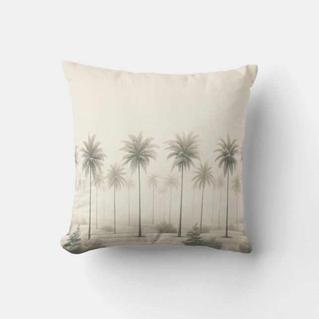 Cojín Decorativo Palmeras en Miami (Anverso)