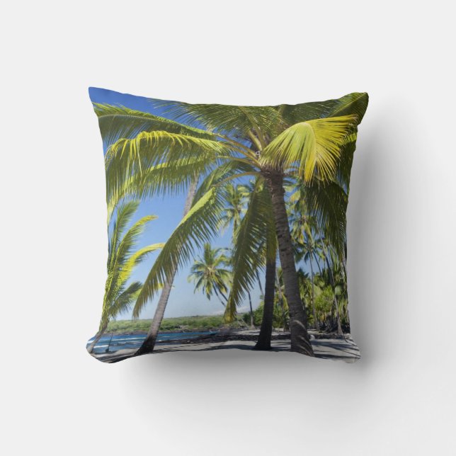 Cojín Decorativo Palmeras, Parque Histórico Nacional Pu'uhonua o (Anverso)