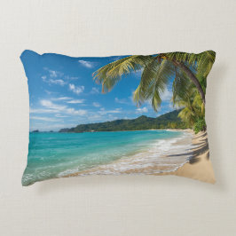 Cojín Decorativo Palmeras Playa Tropical Océano
