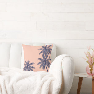 Cojín Decorativo Palmeras Tropicales Azules