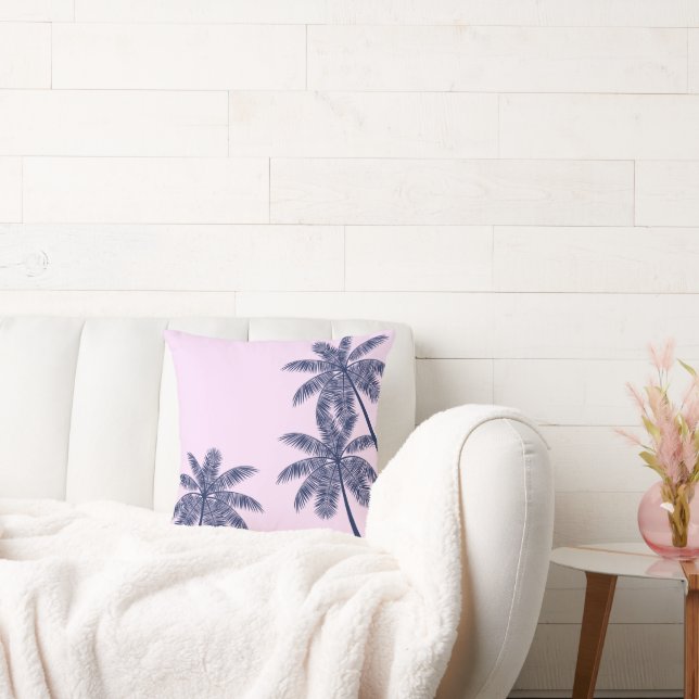 Cojín Decorativo Palmeras Tropicales Azules (Sofá)