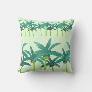 Cojín Decorativo Palmeras Tropicales: Cinta de agua sin foco.