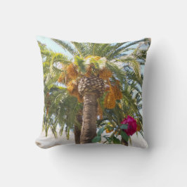 Cojín Decorativo Palmeras y un Rosa