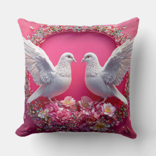 Cojín Decorativo Palomas de Boda