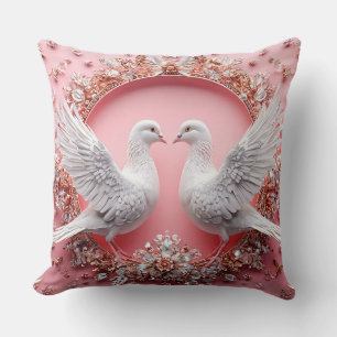 Cojín Decorativo Palomas de Boda