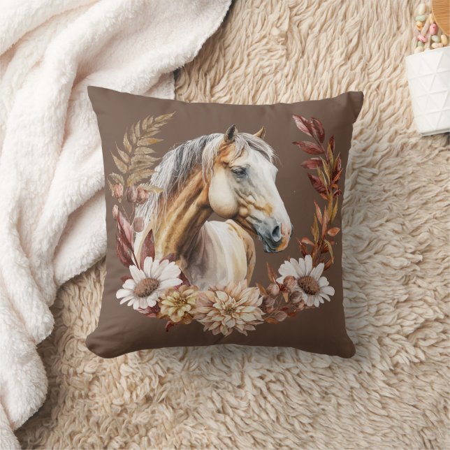 Cojín decorativo Palomino Gold Horse Autumn Wreath (Manta)