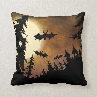 Cojín Decorativo Palos, castillo y luna de Halloween