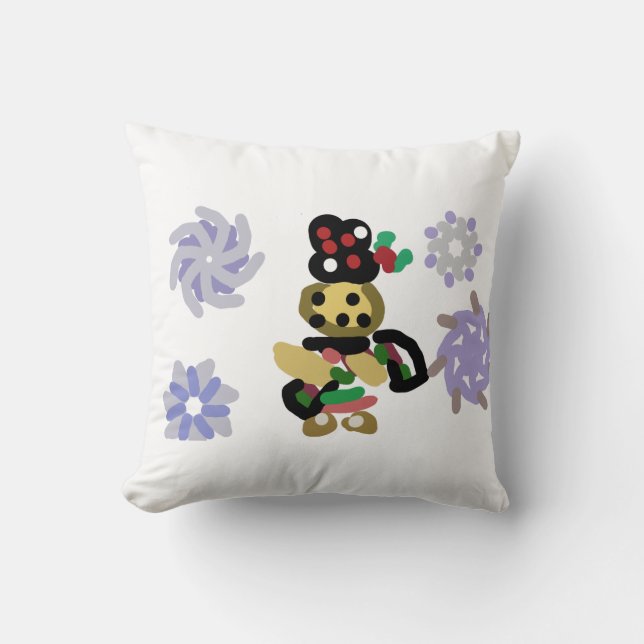 Cojín Decorativo Pan de Jengibre Alegre (Anverso)