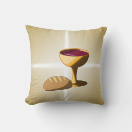Cojín Decorativo Pan y vino La última comunión de Pascua de la cena