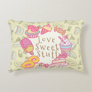 Cojín Decorativo Panadería dulce y bebidas verdes