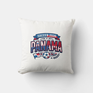 Cojín Decorativo Panamá Fútbol 2026 Fútbol Negrita Tipografía País