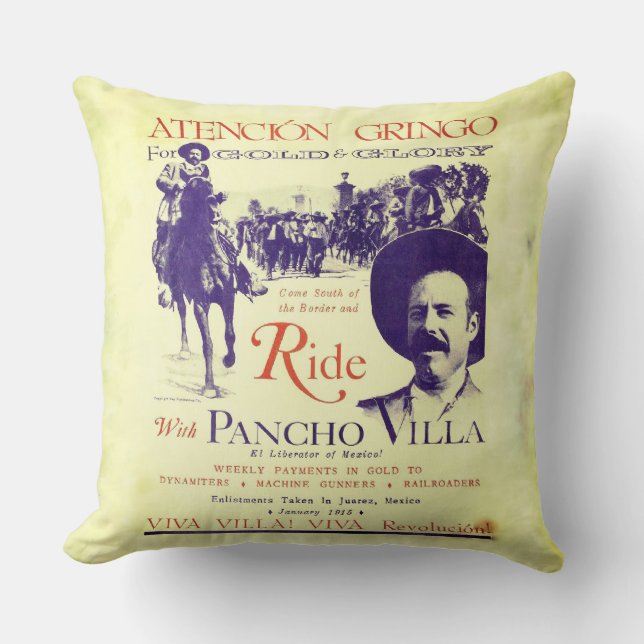 Cojín Decorativo Pancho Villa 🔥 Héroe General Mexicano (Anverso)