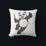 Cojín Decorativo Panda at Vaccination with Syringe<br><div class="desc">This design is the perfect gift for a birthday,  Christmas and other celebrations. It is suitable for women,  men and kids.</div>