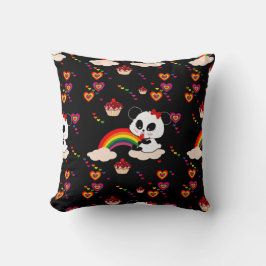 Cojín Decorativo Panda Baby Cupcakes rainbows kawaii Personalizado