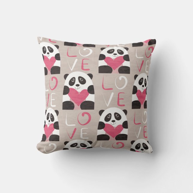 Cojín Decorativo Panda Bear Love Pillow (Anverso)