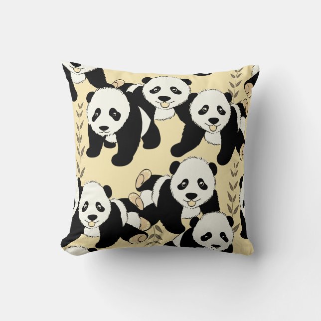 Cojín Decorativo Panda Bears gráfico (Anverso)